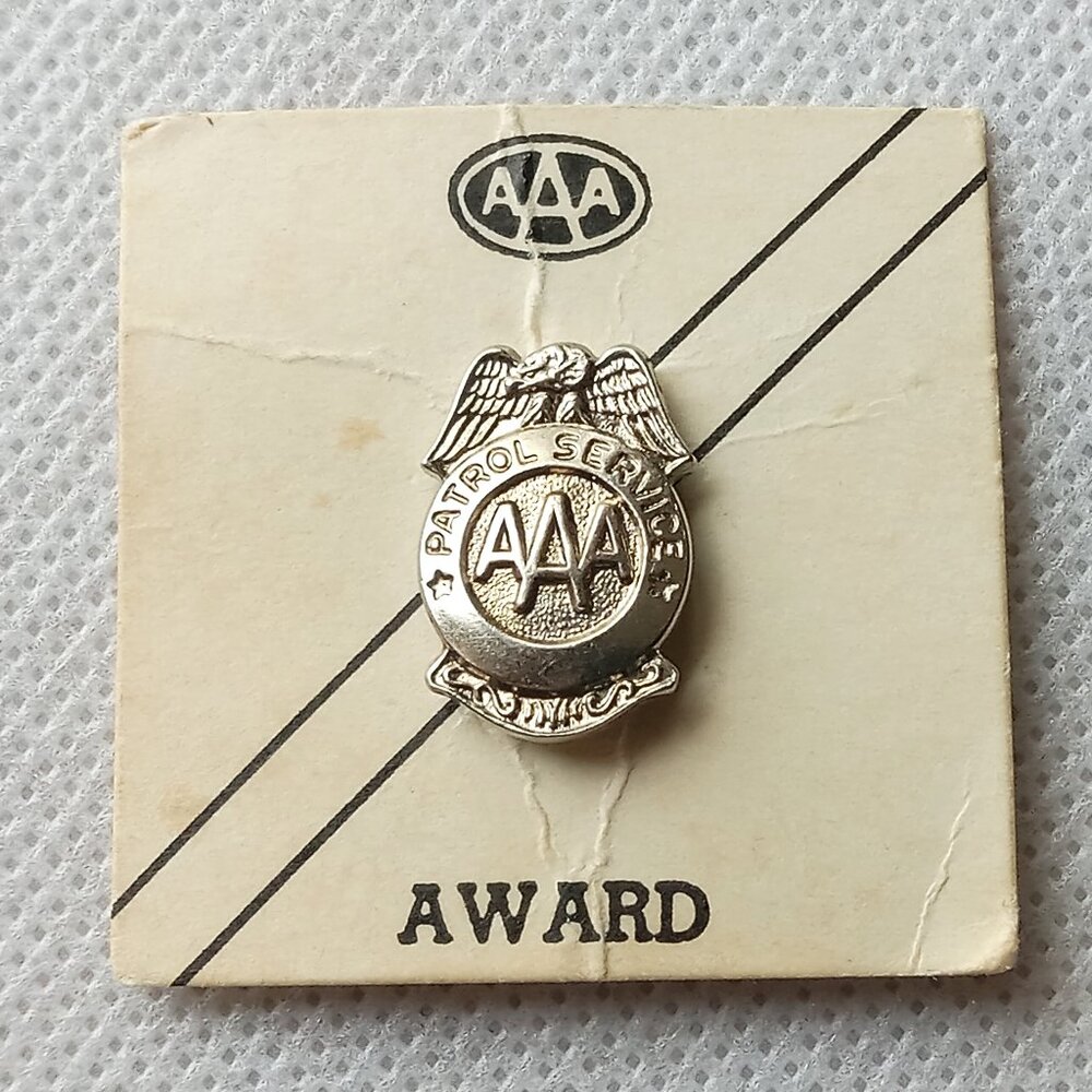 Vintage AAA Patrol Service Pin Small Collectible School Safety Award Badge